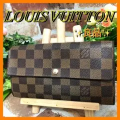良品✨ルイヴィトン ダミエ ポルトフォイユサラ エベヌ 二つ折り長財布