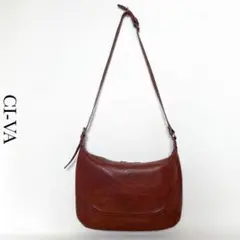 【定価4.5万】イタリア CI-VA チーバ タンニン鞣し 本革 レザー バッグ