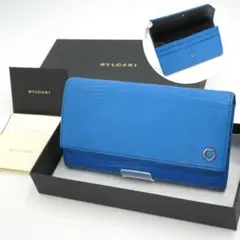 ✨未使用展示品・箱証明書付き✨　BVLGARI 長財布　リザード　ロゴマニア