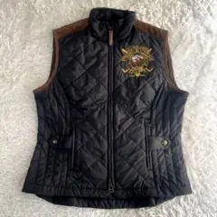 ほぼ新品【RALPH LAUREN】刺繍キルティングベスト ラルフローレン