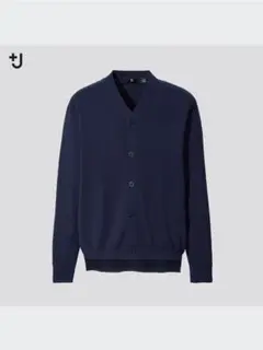 ★セール　新品　UNIQLO ＋J シルクコットン Vネックカーディガン　紺　M