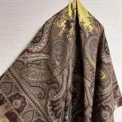 ETRO エトロ ペイズリー 大判 ストール シルク ウール 正方形
