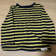 【美品】babyGap 長袖カットソー 95サイズ　ネイビー/イエローボーダー