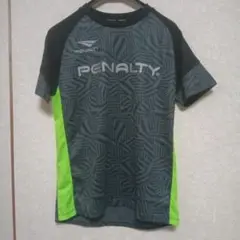 Penalty サッカーシャツ Sサイズ 黒/緑 幾何学模様 身丈67