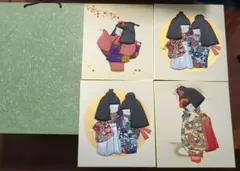 布アート押絵4枚、額壁掛け