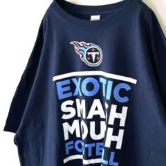 NFL EXOTIC 日産 テネシータイタンズ Tシャツ XL ネイビー 古着