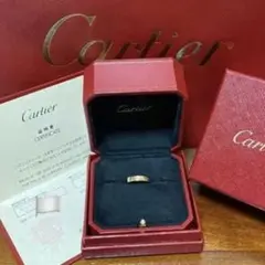 美品❣️ カルティエ ミニラブリング 1Pダイヤモンド PG750 50