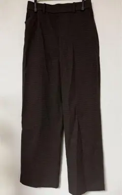 ユニクロ パンツ ボトムス チェック柄 Sサイズ ブラウン UNIQLO