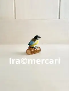 シジュウカラ　お庭のフェーブ　フェーヴ　ミニチュア　陶器　フランス製　鳥