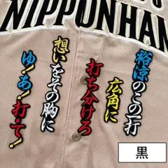 日本ハムファイターズ 刺繍ワッペン 田宮裕涼 応援歌 黒