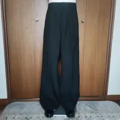 80s TOWNCRAFT 黒 2タックワイドスラックス ロケットタロン