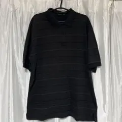 NAUTICA ダークグレー ポロシャツ XXL ボーダー