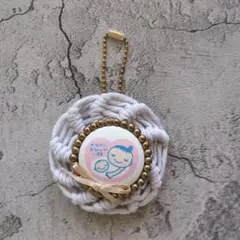 マクラメ　マタニティマーク　ロゼット　キーホルダー　シンクオブミー