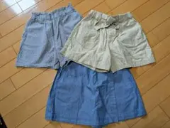キッズ ハーフパンツ 3点セット　120.130