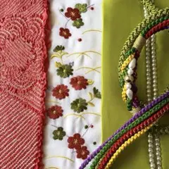 81◾️振袖用帯締め 刺繍半衿 振袖用重ね衿 帯揚げ ◾️成人式