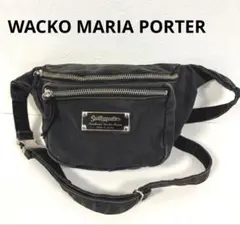 WACKOMARIAワコマリア×ポーターウエストバッグ黒／キムタク着 WACKOMARIAワコマリア×ポーターウエストバッグ黒／キムタク着