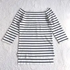 【アパートバイローリーズ】 スクエアネック カットソー (M) ボーダー