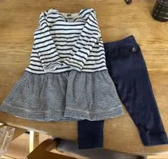 PETIT BATEAU プチバトー ワンピース レギンス セット 74cm