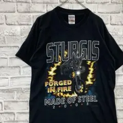 90sヴィンテージTシャツ！ブラック半袖古着　M12