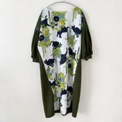 美品　ふりふ　ボリューム袖ワンピース