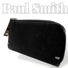 Paul Smith L字ファスナー レザー ブラック キーケース 7539