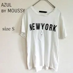 アズール 半袖 Tシャツ ロゴT ホワイト 白 Sサイズ NEWYORK