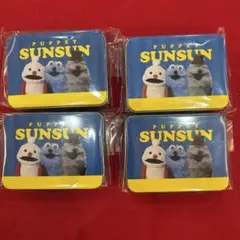【限定】ローソン　パペットスンスン　メロンパンケーキギフト缶4個セット。
