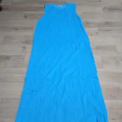 LUCA ルカ 青いノースリーブロングワンピース L