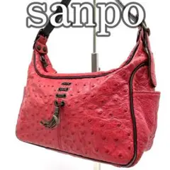 【レア】sanpo 三宝　オーストリッチ　ショルダーバッグ　ポーチ　JRA認定