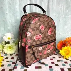 COACH コーチ 花柄 リュック 可愛い 新品 新作 フラワー レディース