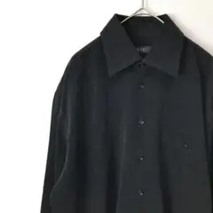 USA古着 logic シャツ 黒 ポリ