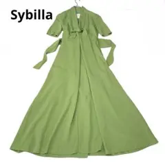 シビラ　Sybilla マキシ丈　ロング　リボン付き　ワンピース　 グリーン