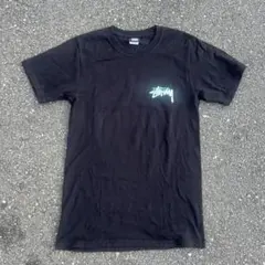 Stüssyステューシー 黒 Tシャツ　バックプリント　グラフィック　希少