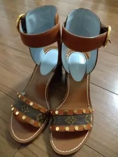 【LOUIS VUITTON】美品 モノグラム サンダル 37