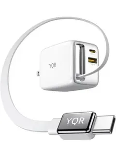 【新品未使用品】65w PD 急速充電器 伸縮式ケーブル付き type-c