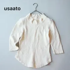 5301【美品】usaato　うさとの服　プルオーバーブラウス　手織り　手紡ぎ