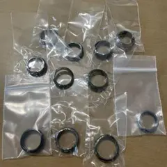 プラスチックリング　クラフト用資材　ハンドメイド資材　黒系