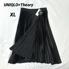 【未使用タグ付き】UNIQLO×Theory プリーツラップスカート XL