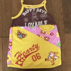 バンビ　アップリケ　ショートワンピース　110