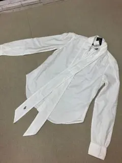 (H11132)新品 訳あり ラルフローレン リボンタイネック シャツブラウス