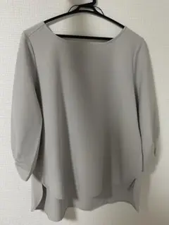 ［新品］グレー　ブラウス　Lサイズ　レディース