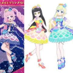 アイプリバース マーメイドグランプリ パープル イエロー ブルー フルコーデ
