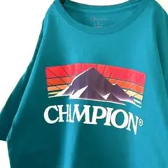 チャンピオン CHAMPION マウンテン Tシャツ L グリーン 緑 古着
