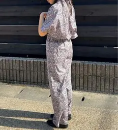国産リバティ ストレートイージーパンツ　ストロベリーシーフ　ハンドメイド