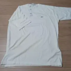 LACOSTE ホワイト Tシャツ TH036J-99 サイズL(5)