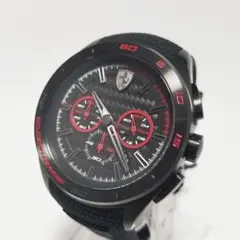 電池交換済 Ferrari スクーデリア フェラーリ 腕時計 クロノ 美品