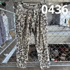 ユニーク文字柄パンツ 46 Mサイズ