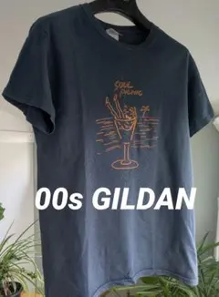 00s GILDAN イラスト Tシャツ S アート チル サーフ