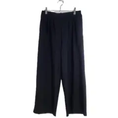 美品 Hina style ワイドパンツ 黒 LL シンプル おしゃれ 春秋
