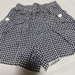 チェック柄パンツ 150サイズ ネイビー